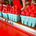 Perfectly stacked Burr's strawberries