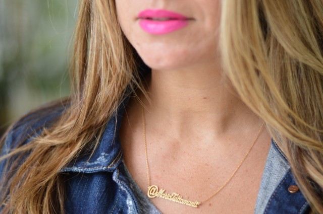 Twitter handle necklace