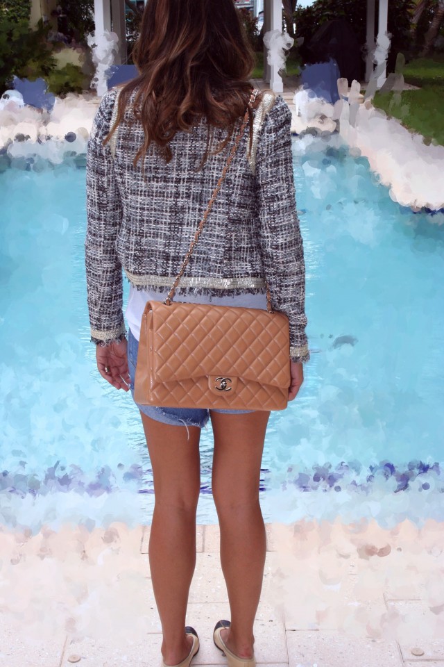 Maria Tettamanti in Chanel and Tory Burch